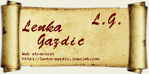 Lenka Gazdić vizit kartica